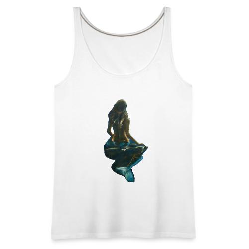 Midnight Mermaid on a rock - Women's Premium Tank Top