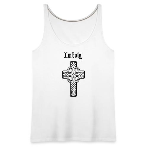 Imbolg Black Logo and Cross - Women's Premium Tank Top