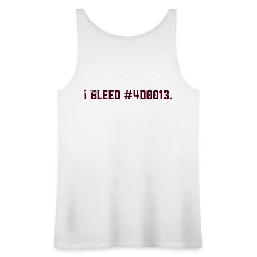 (Back of Shirt) I Bleed #4D0013 Design - Women's Premium Tank Top