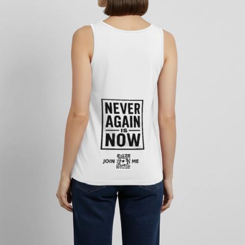 Never Again (black, back) - Women's Premium Tank Top