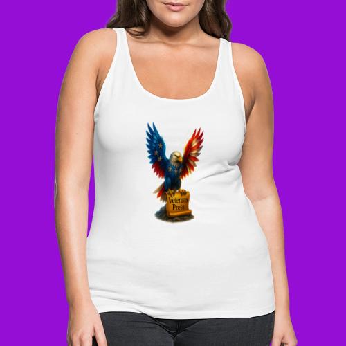 Veterans Press & Bald Eagle Flag 2 Print Set - Women's Premium Tank Top