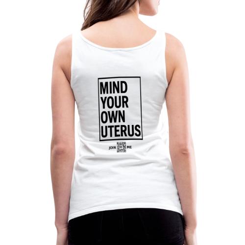 Uterus (black, back-facing) - Women's Premium Tank Top