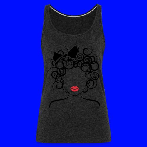 Global Couture logo Curly Girl - Women's Premium Tank Top