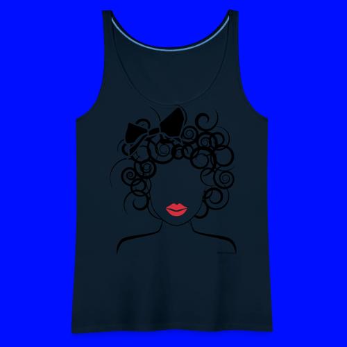 Global Couture logo Curly Girl - Women's Premium Tank Top