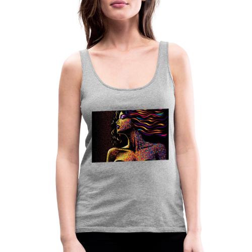 Dazzling Night - Colorful Abstract Portrait - Women's Premium Tank Top