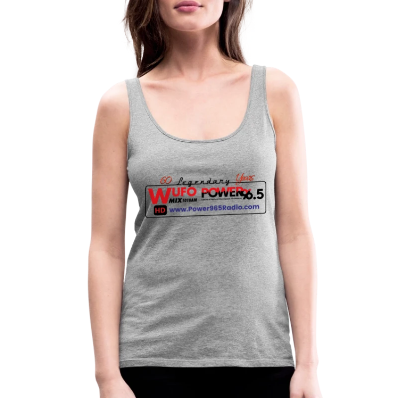 60 Year Anniversary Power 96.5 Radio - Women's Premium Tank Top