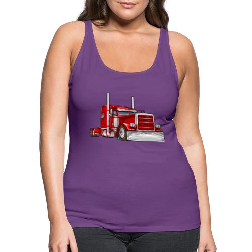 Classic Truck Big Rig 18 Wheeler - Women's Premium Tank Top