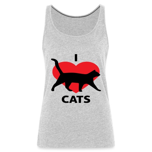 I Love Cats - Women's Premium Tank Top
