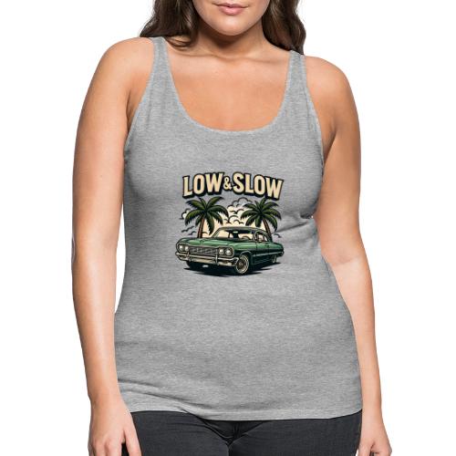 Classic Lowrider Car | Low & Slow Retro T-Shirt - Women's Premium Tank Top