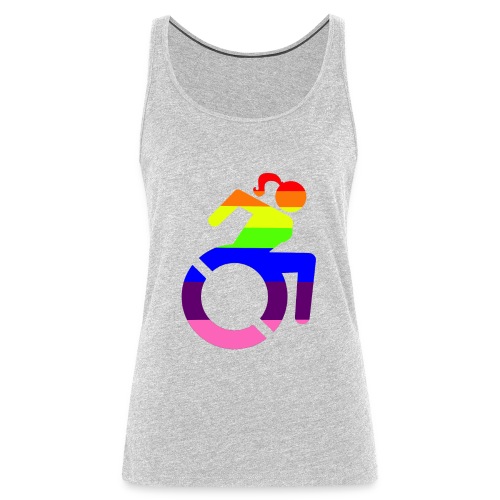 Wheelchair girl LGBT symbol - Women's Premium Tank Top