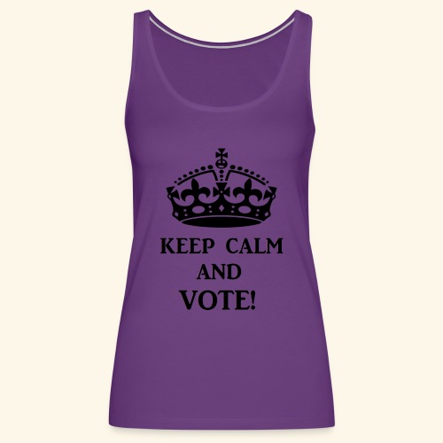 keep calm vote blk - Women's Premium Tank Top