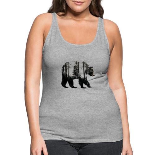 Evergreen Bear Silhouette - Women's Premium Tank Top