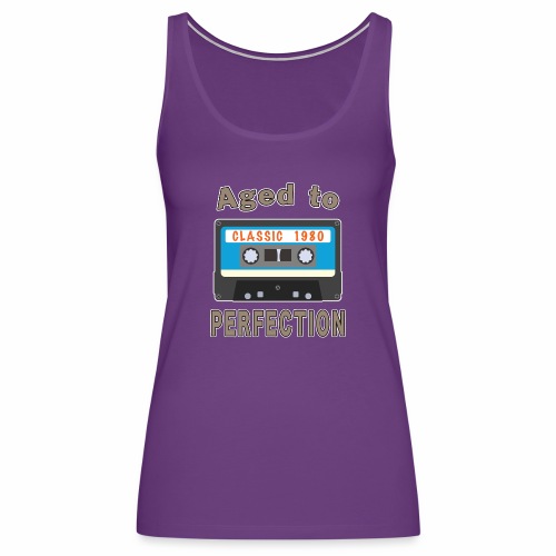 1980 40th Birthday Aged to Perfection Cassette. - Women's Premium Tank Top
