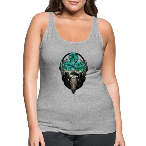 The Antlered Crown (Color Text) - Women's Premium Tank Top