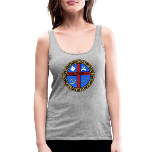 Five Solas Faith Hope Love Shirt–Christian Symbols - Women's Premium Tank Top
