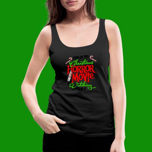 Christmas Horror Movie Watching Shirt - Women's Premium Tank Top