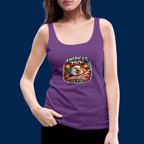 America 250th Anniversary Timeline Design - Women's Premium Tank Top