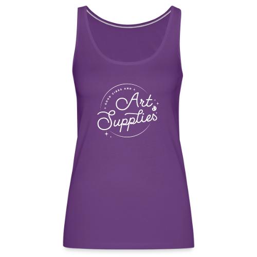 Good Vibes and Art Supplies White - Women's Premium Tank Top