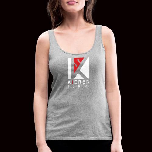 White Logo plain - Women's Premium Tank Top