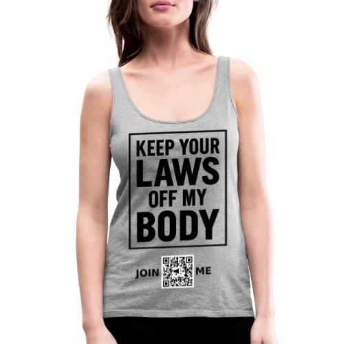 Laws Off (black, front-facing) - Women's Premium Tank Top