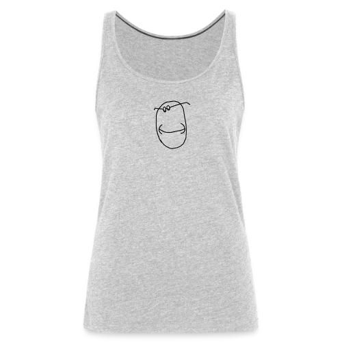 Fat Squirrel, Black Outline (tshirts) - Women's Premium Tank Top