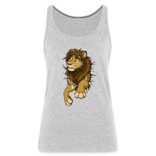 STUCK Lion (black cracks) - Women's Premium Tank Top