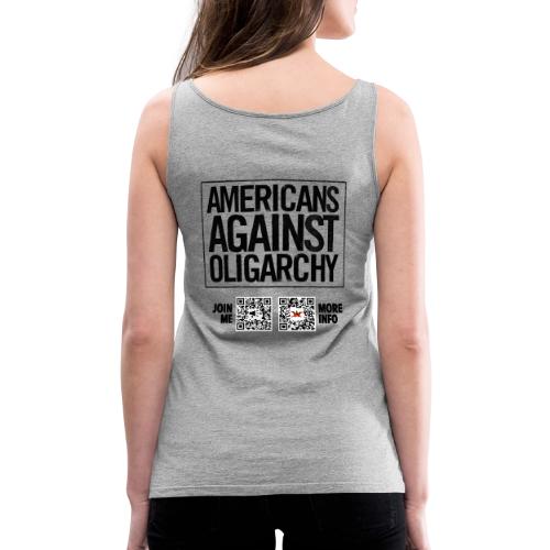 Oligarchy (black, back-facing) - Women's Premium Tank Top