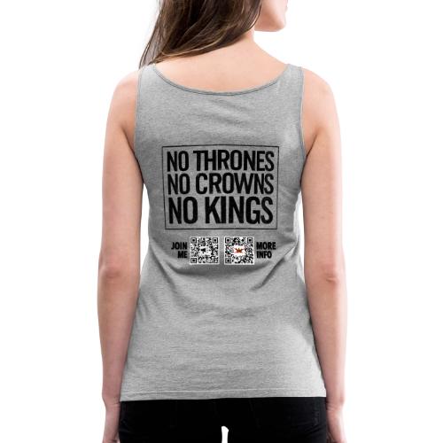 No Thrones (black, back-facing) - Women's Premium Tank Top