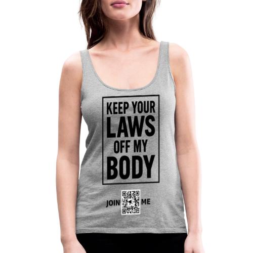 Laws Off (black, front-facing) - Women's Premium Tank Top