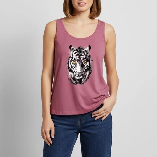 Tiger Head - Tiger Artwork - Wildlife Big Cats - Women's Premium Tank Top