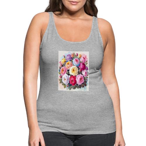 beautiful flowers floral design, wellness, nature - Women's Premium Tank Top