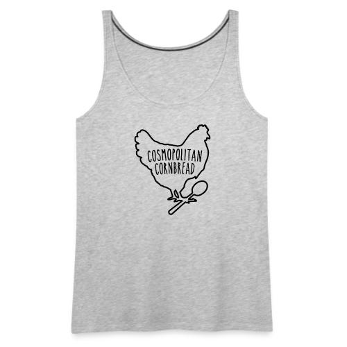 Cosmopolitan Cornbread Hen & Spoon Logo - Women's Premium Tank Top