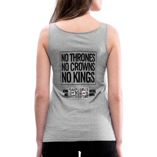 No Thrones (black, back-facing) - Women's Premium Tank Top
