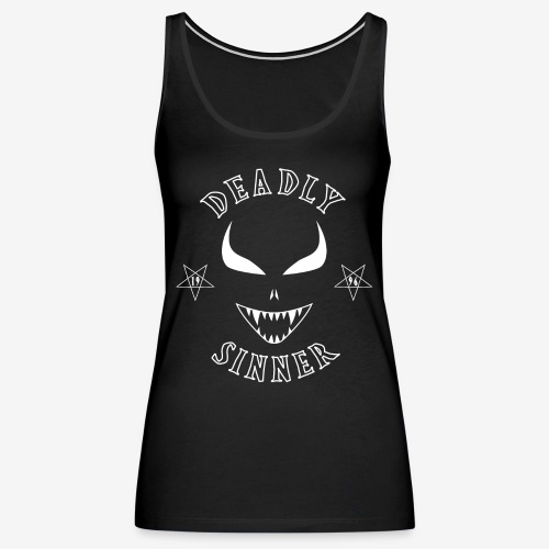 Deadly Sinner WHITE Logo - Women's Premium Tank Top