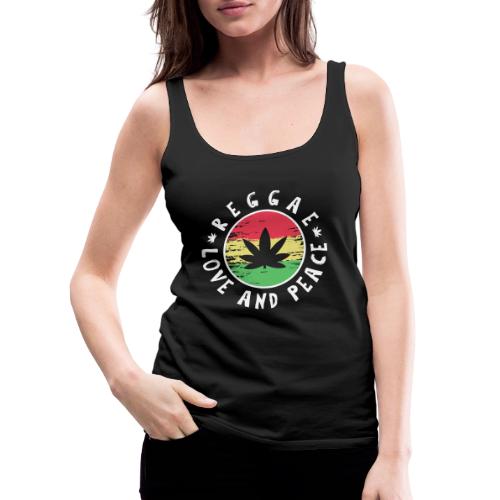 Reggae love and peace circular logo, iconic theme - Débardeur Premium pour femmes