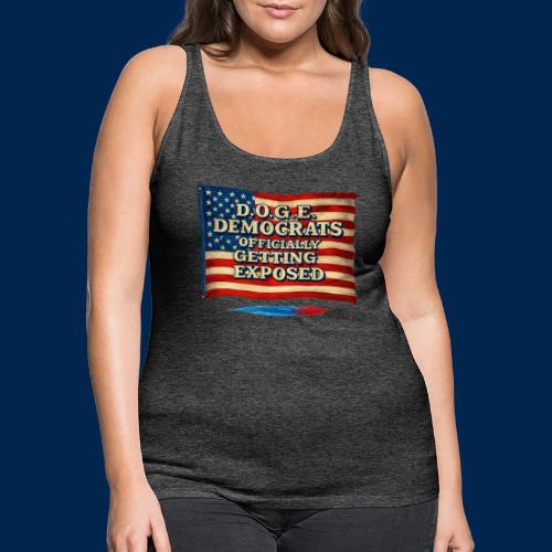 D.O.G.E. American Flag Retro - Women's Premium Tank Top