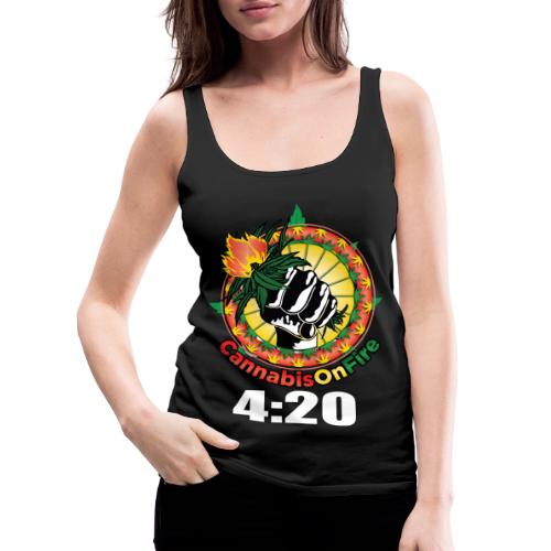 Wacky 420 Keep It Lit Time Weed Marijuana Design - Women's Premium Tank Top