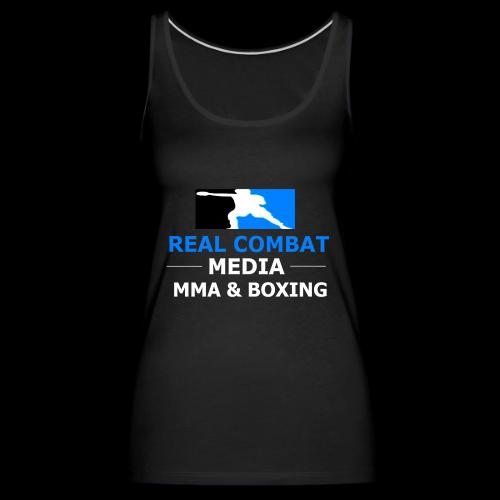 RCM MMA & BOXING Light Blue White Text - Women's Premium Tank Top