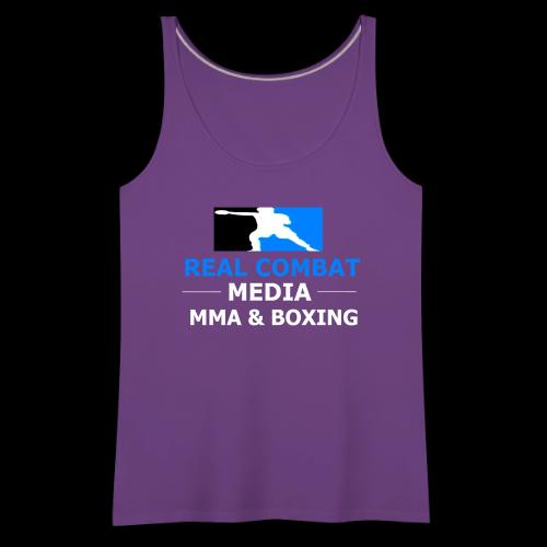 RCM MMA & BOXING Light Blue White Text - Women's Premium Tank Top