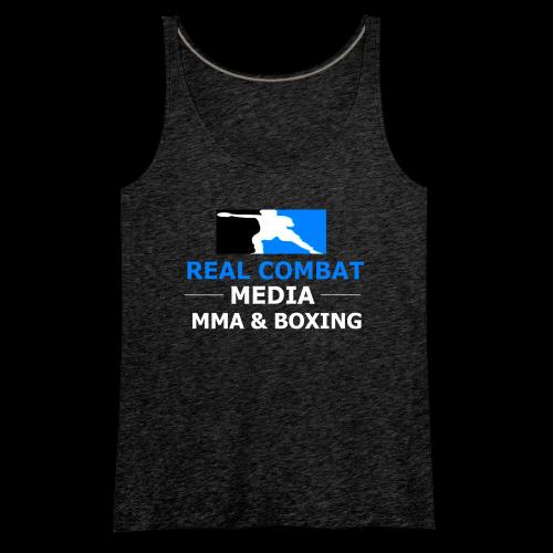 RCM MMA & BOXING Light Blue White Text - Women's Premium Tank Top