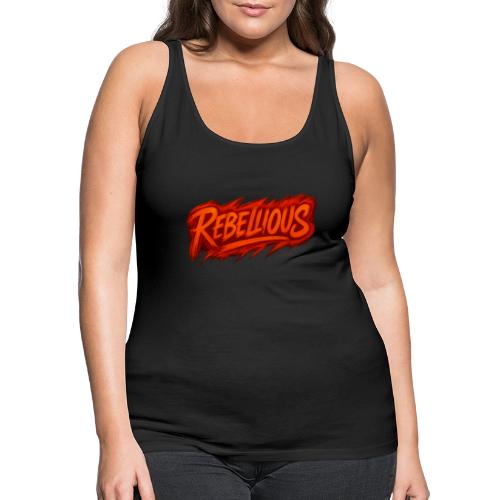 Rebellious Graffiti Neon Orange Streetwear T-Shirt - Women's Premium Tank Top