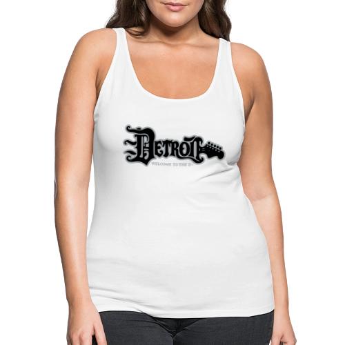 DETROIT GUITAR WTTD BLK SLR REG FONT - Women's Premium Tank Top