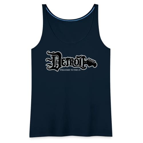 DETROIT GUITAR WTTD BLK SLR REG FONT - Women's Premium Tank Top