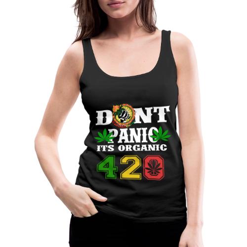 Joking 420 Organic Smoke Weed Marijuana Design - Women's Premium Tank Top