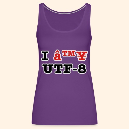 I â™¥ UTF-8 - Women's Premium Tank Top