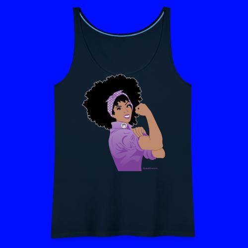GlobalCouture WeCanDoItPurple Girl RGB png - Women's Premium Tank Top