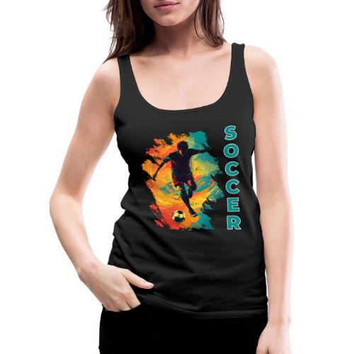 Soccer Hero Mode - Women's Premium Tank Top