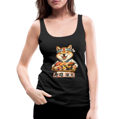 Funny Shiba Inu Sushi Kawaii Dog Tee - Women's Premium Tank Top