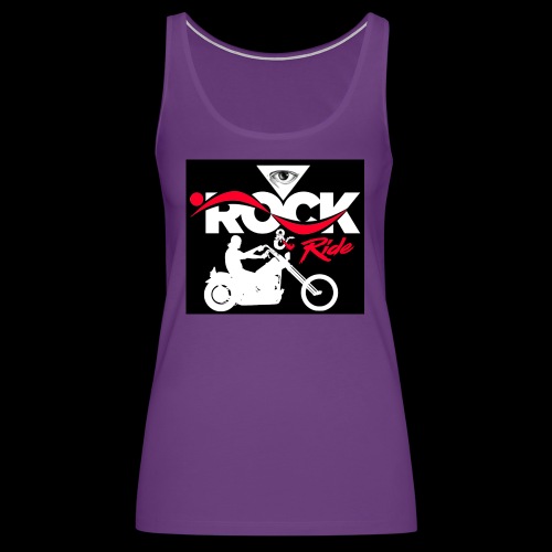 Eye Rock and Ride design black & Red - Women's Premium Tank Top