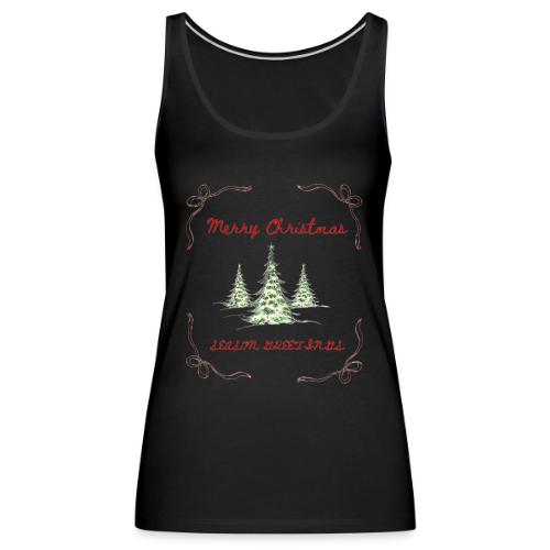 Beautiful Green Christmas Tree Graphic - Women's Premium Tank Top